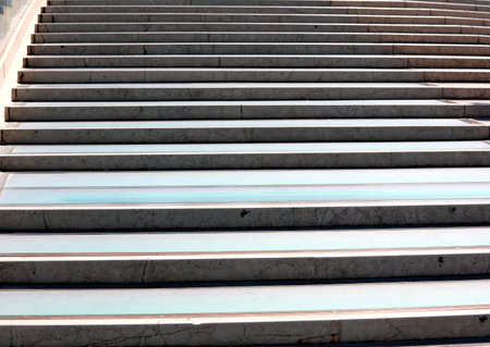 Detail of steps of Constitution Bridge in Venice also called Ponte della Costituzione in Italian...