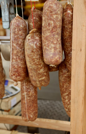 long pork sausage for sale called Cotechino in Italian language