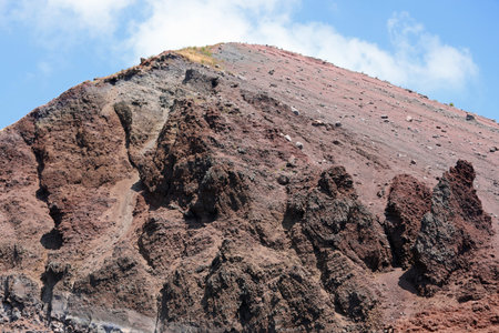 steep slopes of the extinct volcano called Vesuvius near Naples in southern Italy