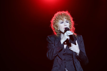 Vicenza, VI, Italy - September 5, 2019: FIORELLA MANNOIA a famous italian singer in live Concert...