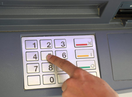 numeric keypad to enter the PIN to access the bank s ATM functions