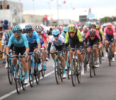 S.Maria di Sala, VE, Italy - May 30, 2019: Tour of Italy also called Giro d'Italia is a famous cycling race with many professional cyclistsのeditorial素材
