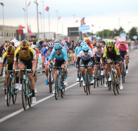 S.Maria di Sala, VE, Italy - May 30, 2019: Tour of Italy also called Giro d'Italia is a famous cycling race with many professional cyclistsのeditorial素材