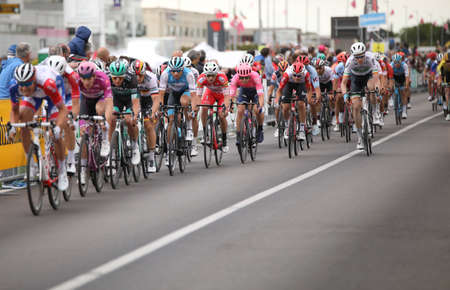 S.Maria di Sala, VE, Italy - May 30, 2019: Tour of Italy also called Giro d'Italia is a famous cycling race with many professional cyclistsのeditorial素材