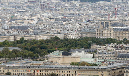 Paris, France - August 21, 2018: Panorama of City
