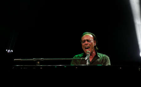 Vicenza, VI, Italy - September 8, 2021: VENDITTI ANTONELLO a famous italian singer and musician in live Concertのeditorial素材