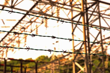 three barbed wires and insurmountable limit of the segregated area with no access and above all to...
