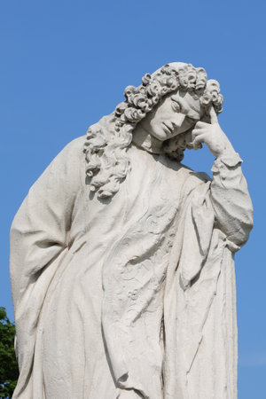 Padua, PD, Italy - May 15, 2022: statue in the public park Prato della Valle with the name Bernardo Nani was a nobleman of a Venetian family and a reformer with a large wigのeditorial素材