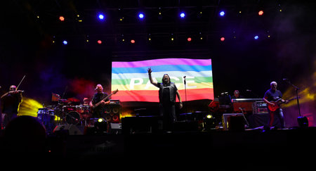Vicenza, VI, Italy - September 4, 2022: Live Concert of an Italian band called NOMADI Vicenza, VI,...