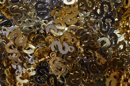 background of many capital S letters to customize the necklaces