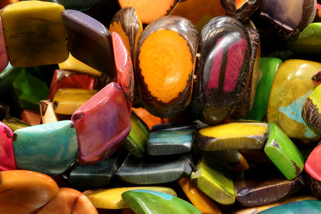 artisanal products created with the tagua nut also called vegetable ivory