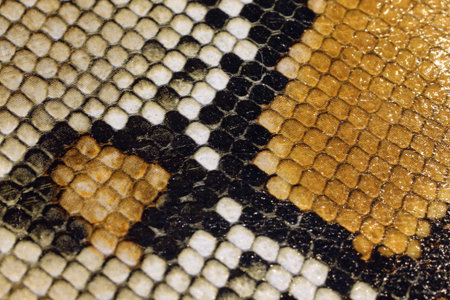 detail of snakeskin for the creation of fashion accessories