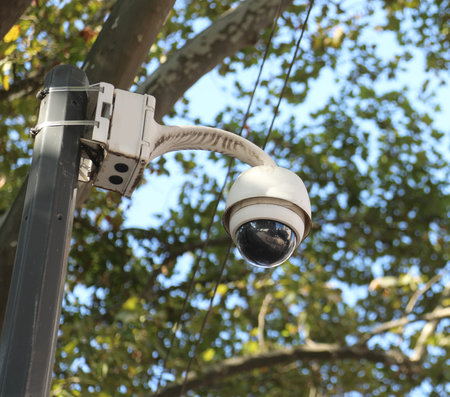 CCTV camera for video surveillance of people in the city