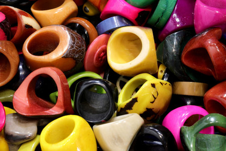 artisanal products created with the tagua nut also called vegetable ivory