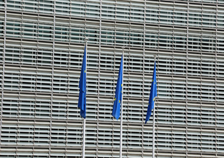 Brussels, B, Belgium - August 18, 2022: Berlaymont Palace is the headquarters of the European...