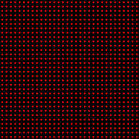 small red heart shaped symbols ideal as a concept of love and friendship ua 32x32 cell grid for a total of 1024 little heartsの写真素材