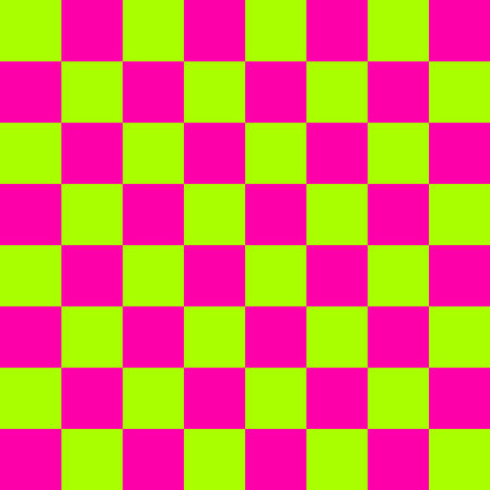 Checkboard Patterns with green lime and magenta purple colors in gird 8x8 and 64 squares in totalの写真素材