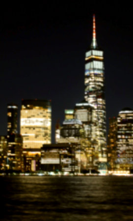 intentionally blurred new york city lights background ideal as a backdrop for usa travelの写真素材
