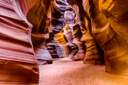 View of upper Antelope Canyon, Pageの写真素材