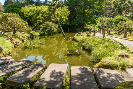 Japanese tea Garden in San Francisco, Californiaの写真素材