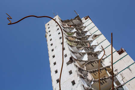 Gaza Strip, Gaza City: Gaza City, the Italian Complex shopping center destroyed by the Israeli air forceのeditorial素材