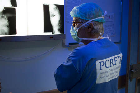 Gaza Strip: Palestine Childrens Relief Fund doctors visit and operate on children with heart problemsのeditorial素材