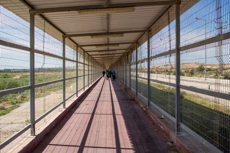 Gaza Strip: the wall and security systems on the border between Palestine and Israel at the Erez Gateのeditorial素材