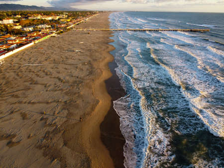 aerial view of Forte dei Marmiの写真素材