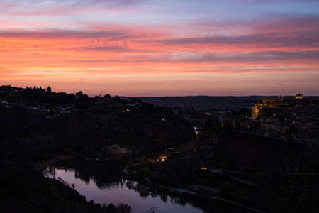Sunset in Toledo, Spainの写真素材