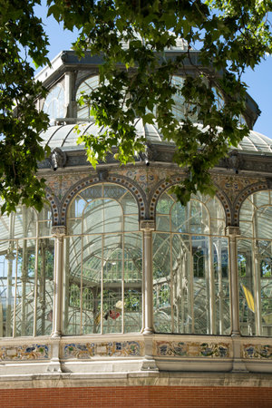 Palacio de Cristal, Madrid - Spainのeditorial素材