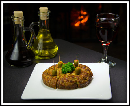 Spanish omeletteの写真素材