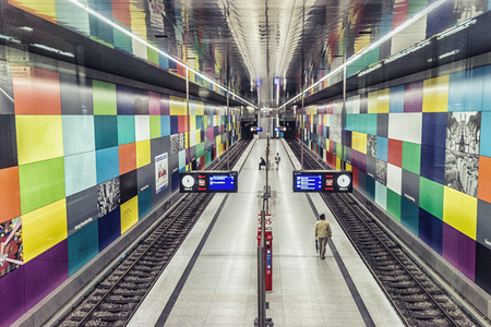 Modern Subway Station in Munichのeditorial素材