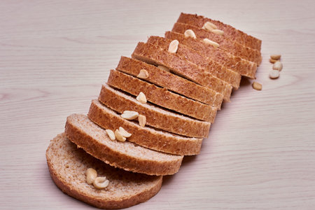 a loaf of rye dough and bran baked for children and adults