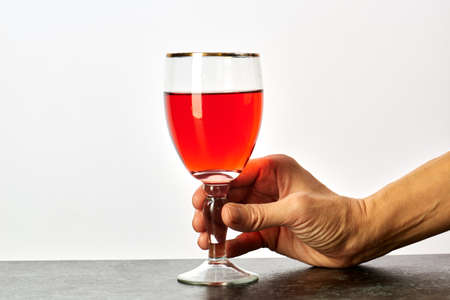 Light wine is worth buying if you're eating light foods, for example, fish, chickenの写真素材