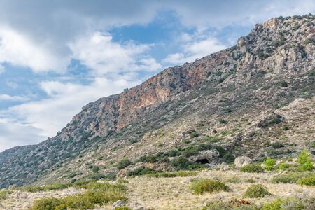Beautiful view to the mountains near Paleochora, Creteの写真素材