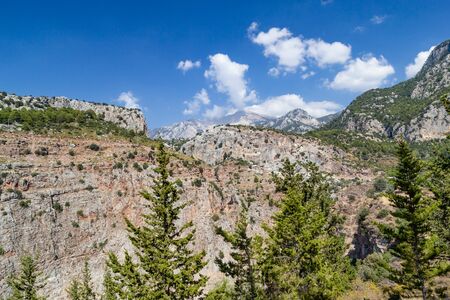 Mountain scene on Likya Yolu way in Turkey, autumn hikingの写真素材