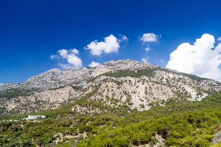 Mountain scene on Likya Yolu way in Turkey, autumn hikingの写真素材