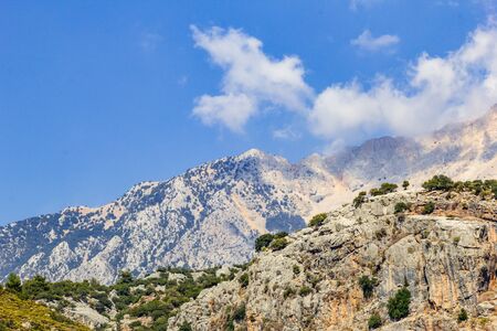 Mountain scene on Likya Yolu way in Turkey, autumn hikingの写真素材