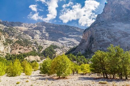 Mountain scene on Likya Yolu way in Turkey, autumn hikingの写真素材