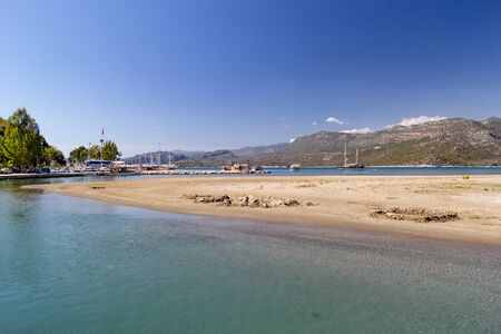 Beautiful Mediterranean landscape. Autumn in Turkey. View of Bay, Likyaの写真素材