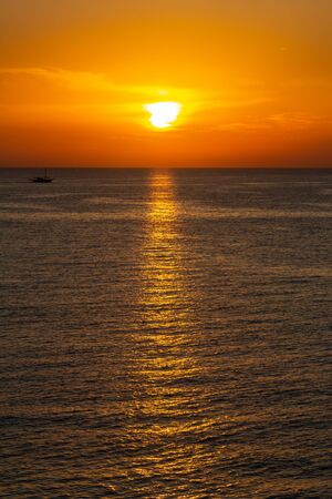 Sunset, Beautiful Mediterranean landscape View of Bayの写真素材