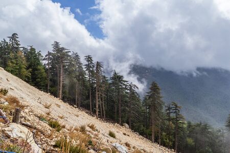Mountain scene on Likya Yolu way in Turkey, autumn hikingの写真素材