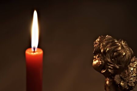 Angel and fireの写真素材