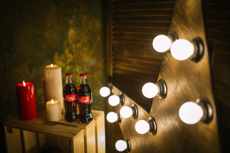 Bottles of Coca-Cola on Valentines Day