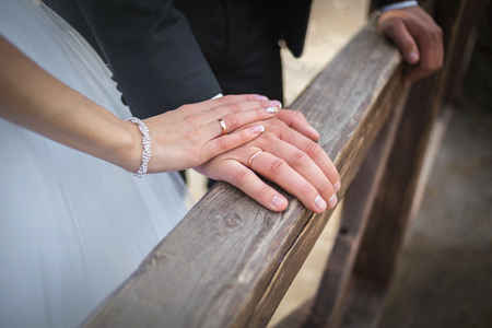 Tender newlywedsの写真素材