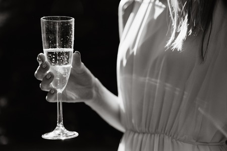 Girl in evening dressの写真素材