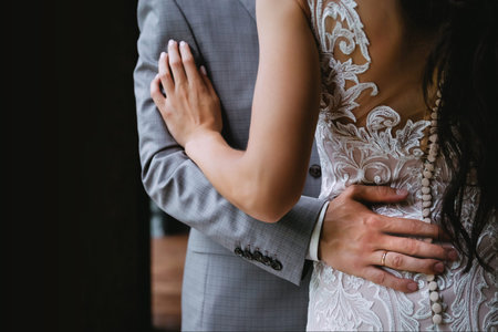 Newlyweds, before the weddingの写真素材