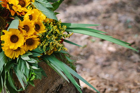 bouquet of yellow flowersの写真素材