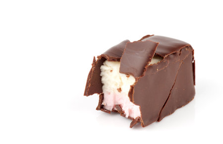 Cannot resist sweet temptation - souffle candy with missing bite