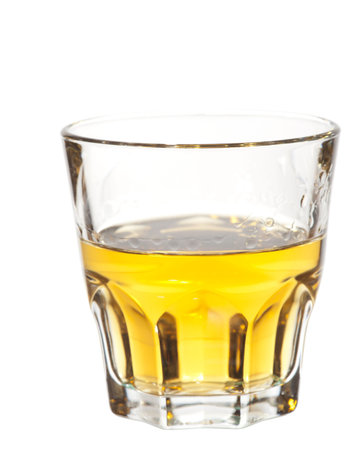 Double whisky isolated on white, clipping